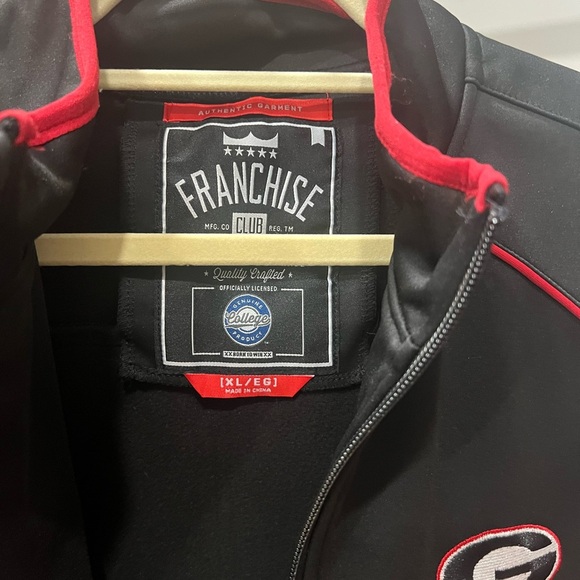 Men's Authentic Franchise Club Black Georgia Bulldogs Stadium Softshell Vest NWT - Picture 7 of 11